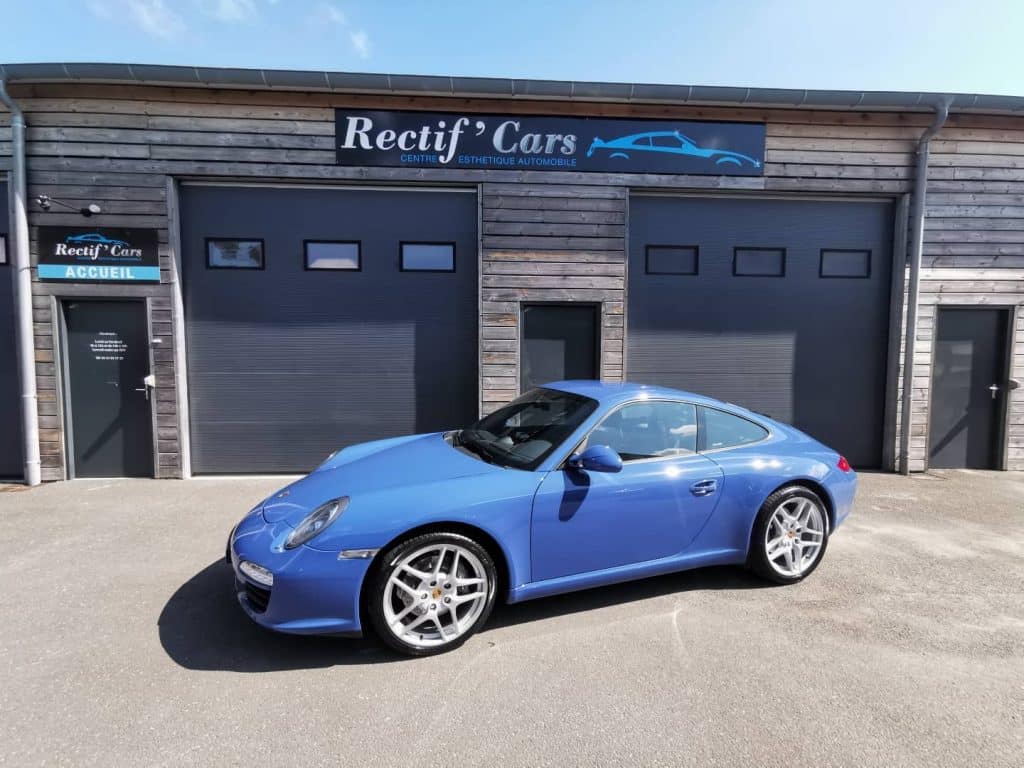 Porsche-Carrerra-Bleu-1-1024×768 Porsche Carrera 997 : Double protection Sunteck et Gtechniq - Rectif'Cars - Bassin d'Arcachon (33)