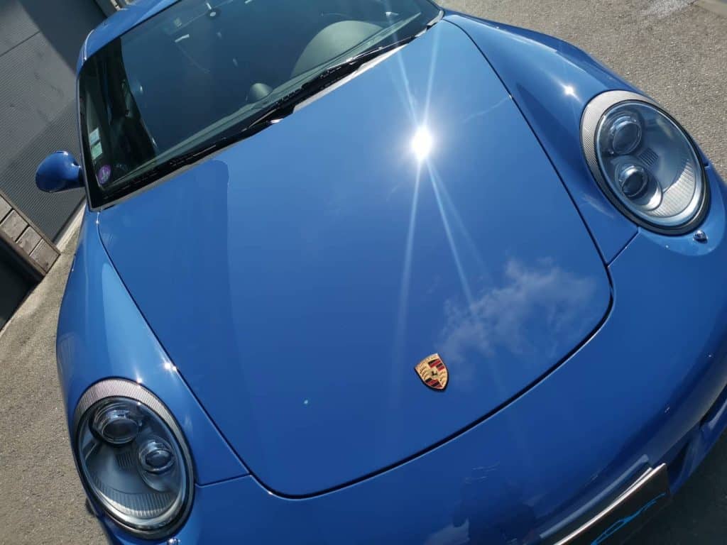 Porsche-Carrerra-Bleu-6-1024×768 Porsche Carrera 997 : Double protection Sunteck et Gtechniq - Rectif'Cars - Bassin d'Arcachon (33)