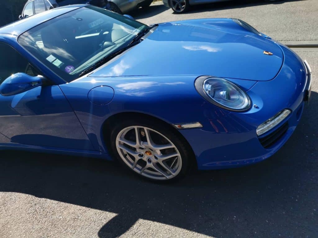 Porsche-Carrerra-Bleu-7-1024×768 Porsche Carrera 997 : Double protection Sunteck et Gtechniq - Rectif'Cars - Bassin d'Arcachon (33)